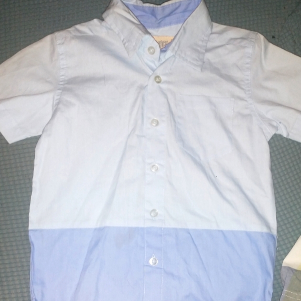 Alex and Jack 2 tone Blue Button Up Shirt (sz4)